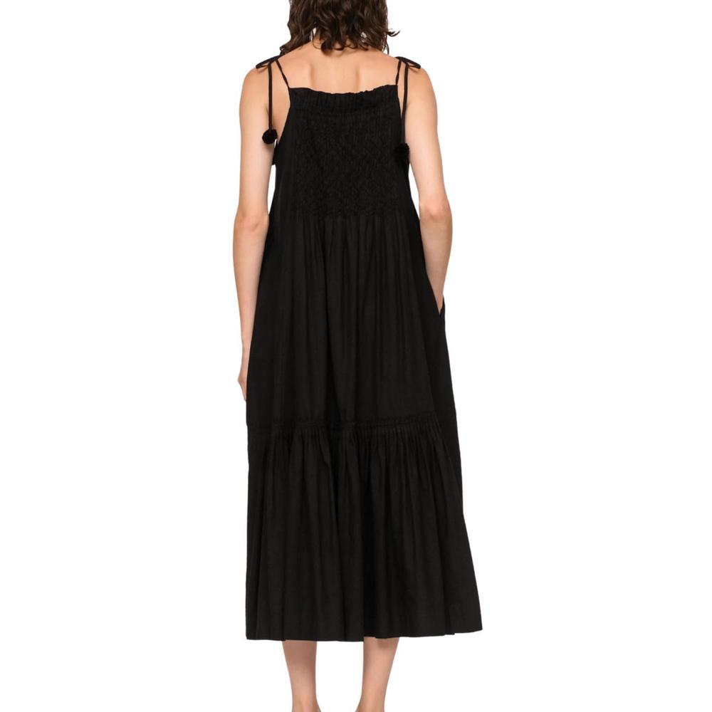NEW SEA willa smocked dress in black - Picture 3 of 4